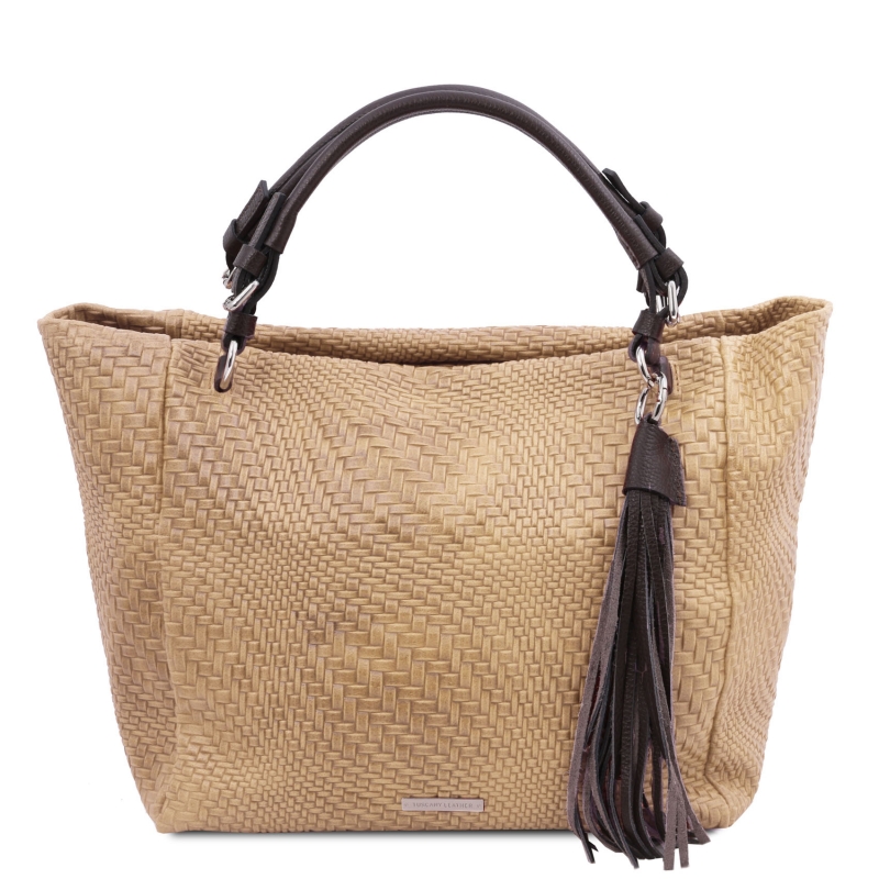 Tuscany Leather Leder-Shopper Beige Tuscany Leather Leder-Shopper Beige